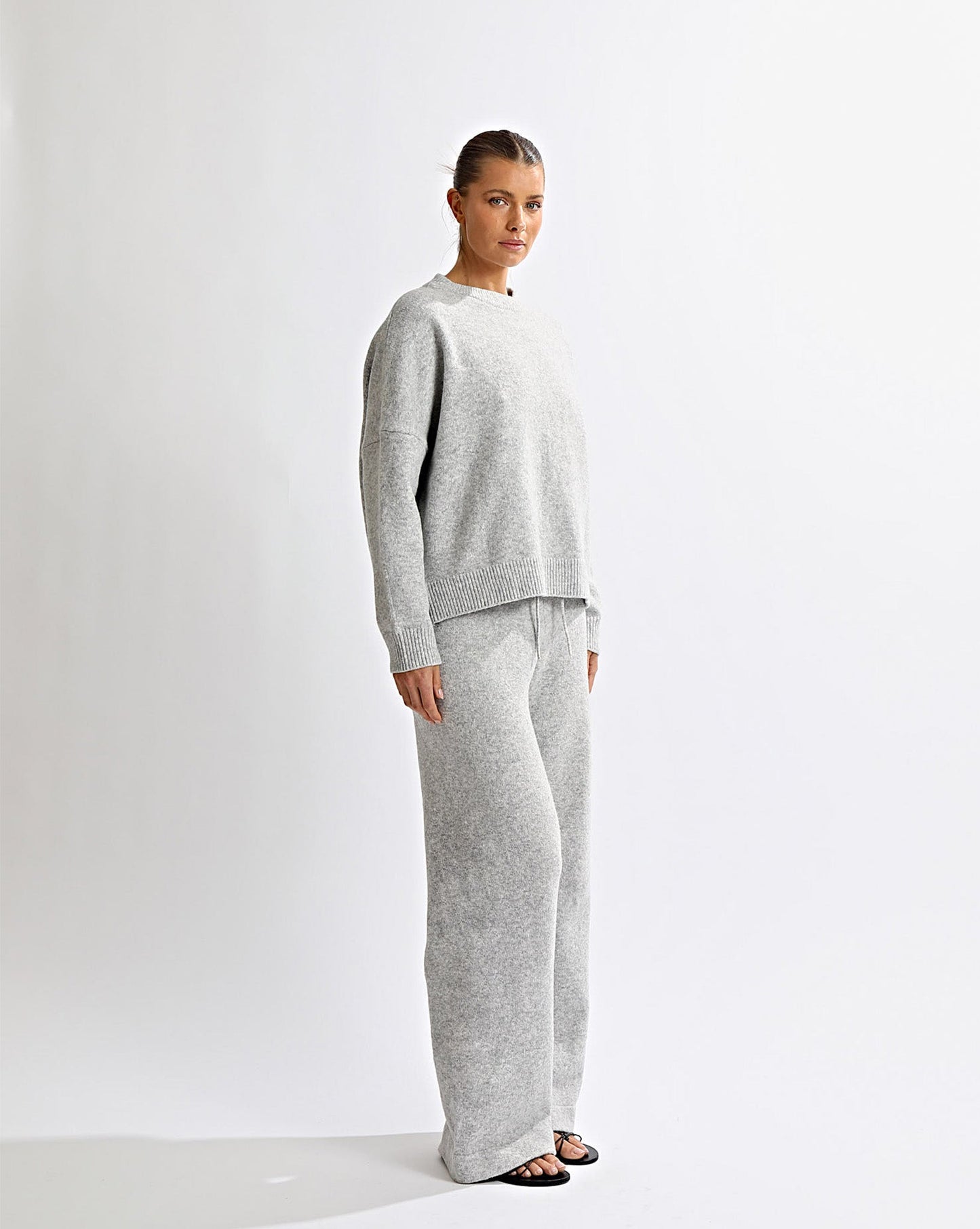 Leo Knit Backless Jumper Grey Marl