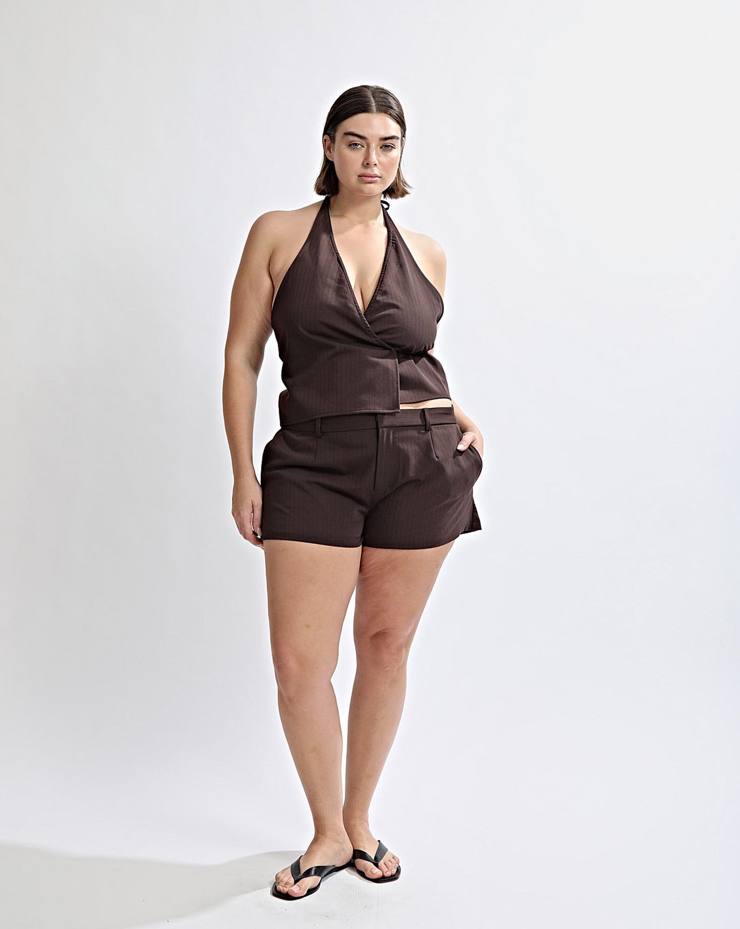 Emmy Top Brown Stripe