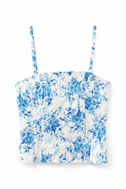 TWEEN BANKS LINEN CORSET TOP