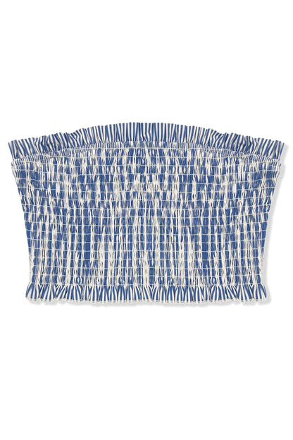 JUNIOR BEA PRINTED SMOCKED TUBE TOP - FINAL SALE