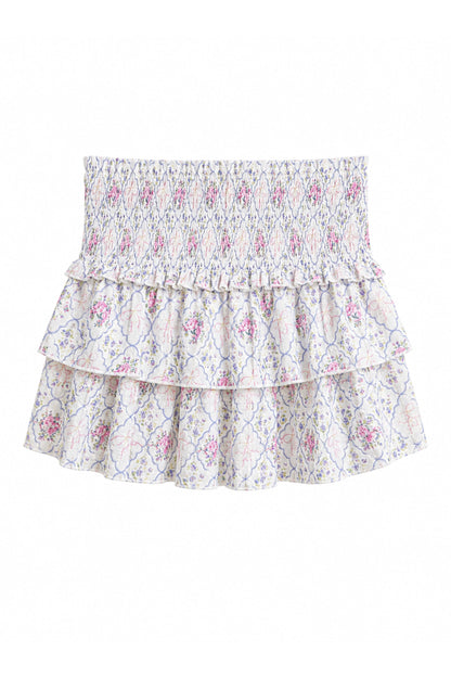 TWEEN BIANCA PRINTED TIERED RUFFLE SKIRT