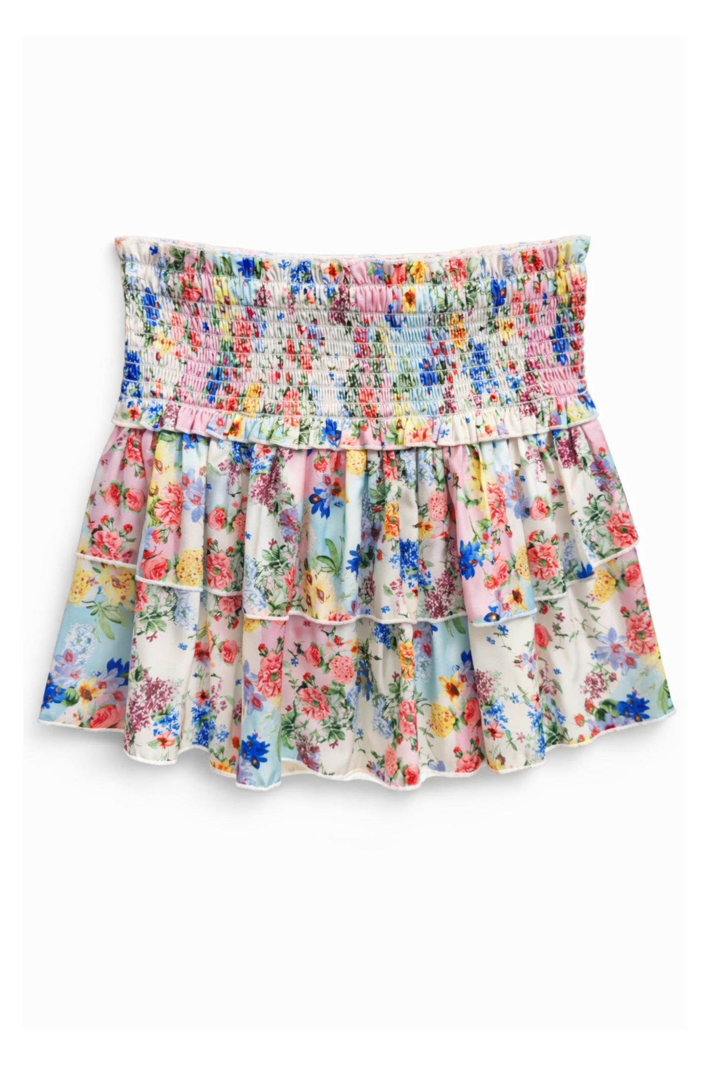 TWEEN BIANCA PRINTED TIERED RUFFLE SKIRT