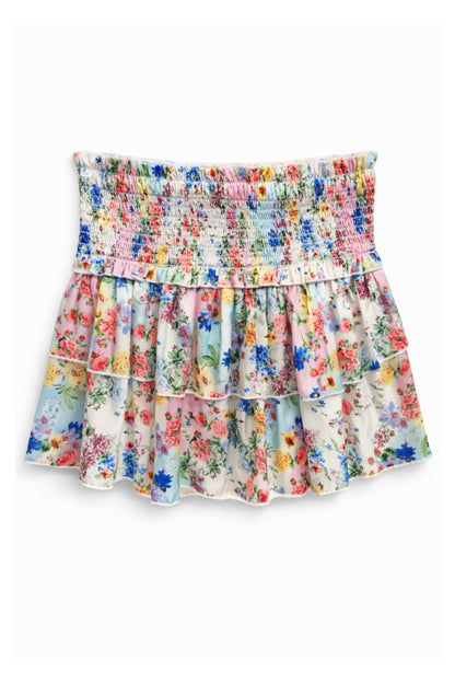 TWEEN BIANCA PRINTED TIERED RUFFLE SKIRT