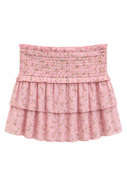 TWEEN BIANCA PRINTED TIERED RUFFLE SKIRT