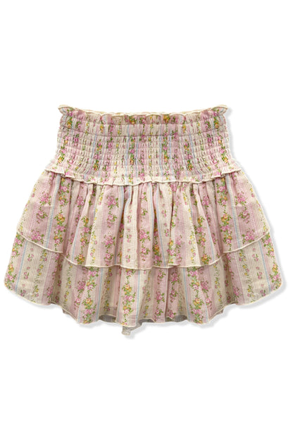 TWEEN BIANCA PRINTED TIERED RUFFLE SKIRT