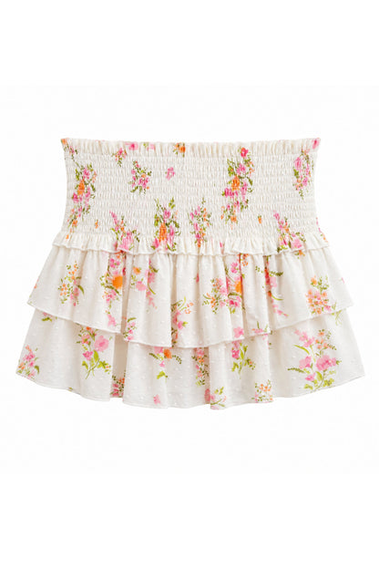 TWEEN BIANCA PRINTED TIERED RUFFLE SKIRT