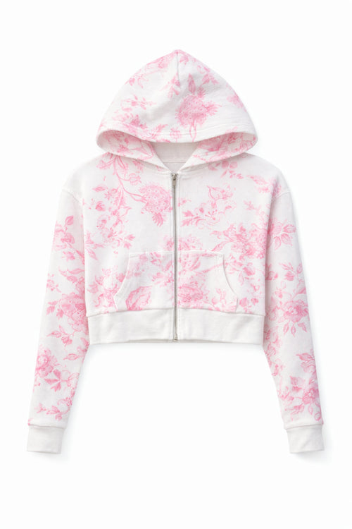 TWEEN BRYNN WAFFLE PRINTED LOUNGE HOODIE