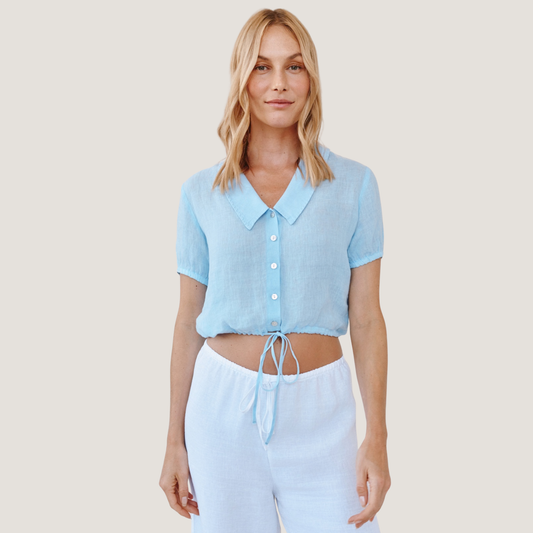Bella Dahl Short Sleeve Puritan Collar Shirt