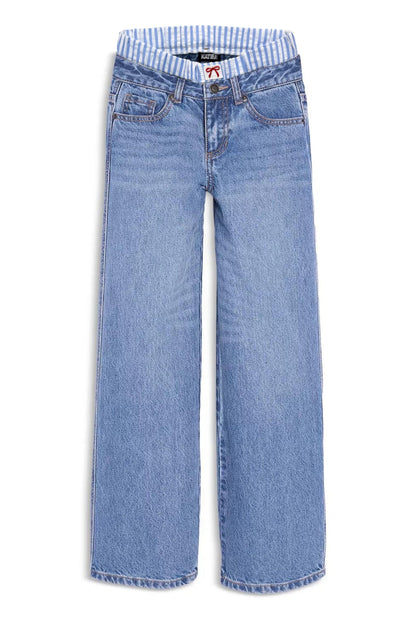 JUNIOR CHICAGO LOW RISE JEANS W/ PEEKABOO BOXERS