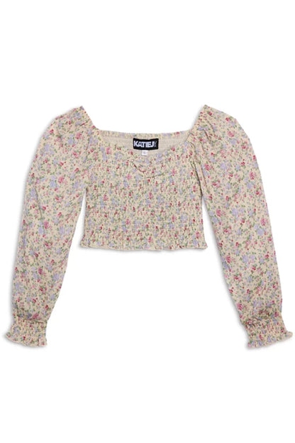 TWEEN CHLOE PRINTED LONG SLEEVE TOP