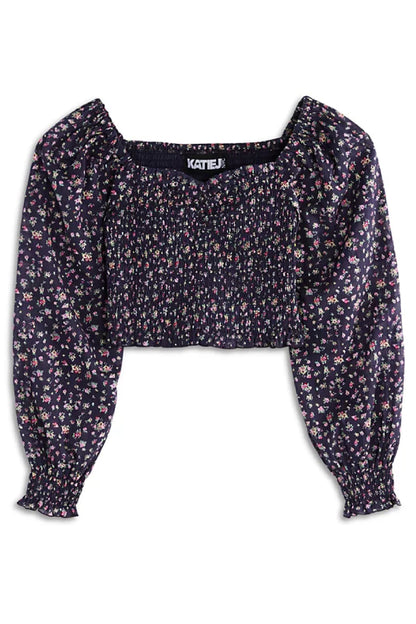 TWEEN CHLOE PRINTED LONG SLEEVE TOP - FINAL SALE