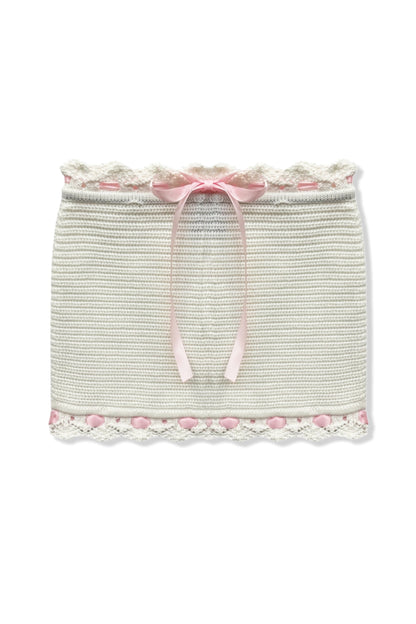 TWEEN CONNIE CROCHET SKIRT WITH RIBBON TIE