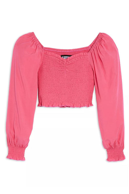 JUNIOR CHLOE SOLID LONG SLEEVE TOP - FINAL SALE