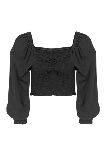 JUNIOR CHLOE SOLID LONG SLEEVE TOP - FINAL SALE