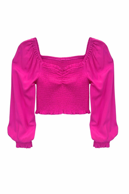 JUNIOR CHLOE SOLID LONG SLEEVE TOP - FINAL SALE