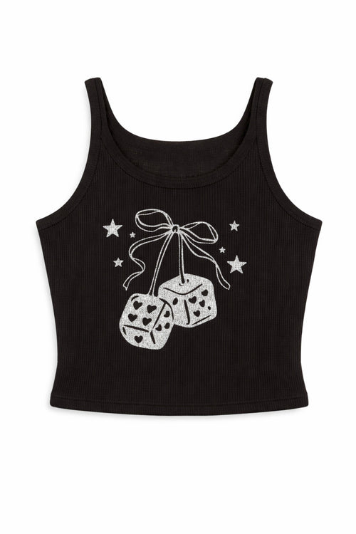 TWEEN CHERRY DICE TANK