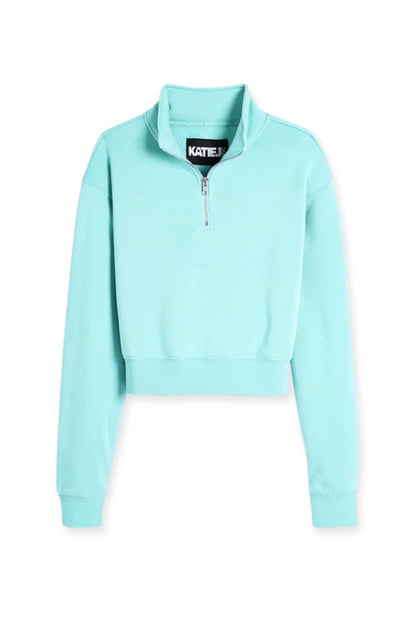 JUNIOR DYLAN THREE QUARTER ZIP SWEATSHIRT - FINAL SALE
