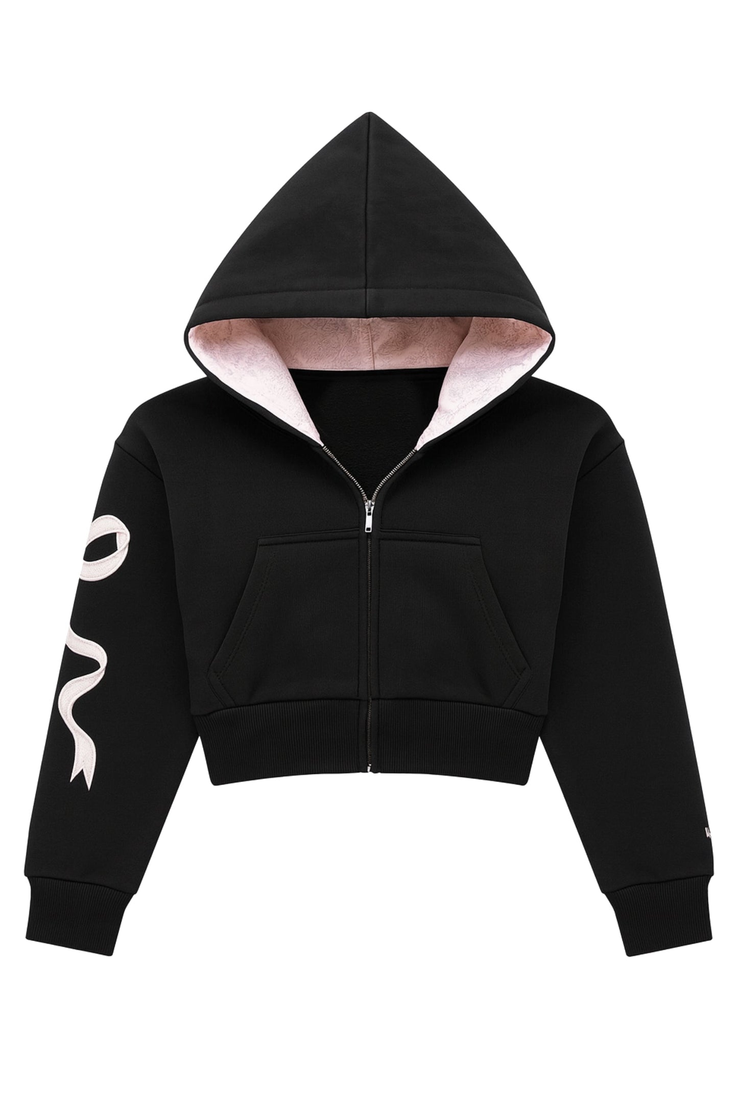 JUNIOR DYLAN BOW APPLIQUE ZIP HOODIE