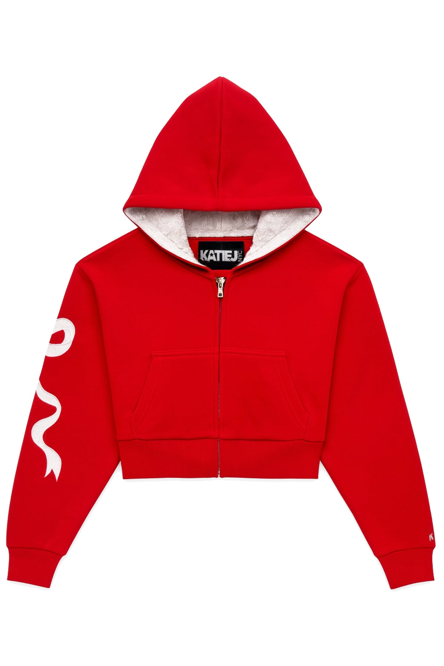 JUNIOR DYLAN BOW APPLIQUE ZIP HOODIE