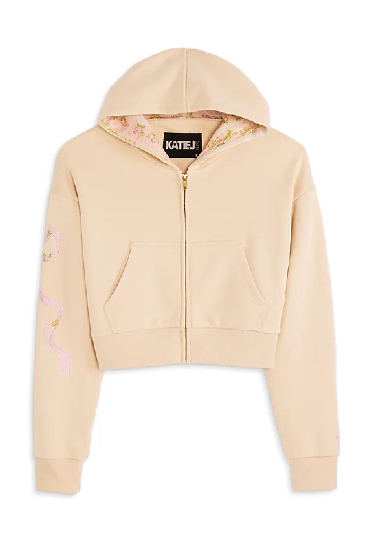 JUNIOR DYLAN BOW APPLIQUE ZIP HOODIE