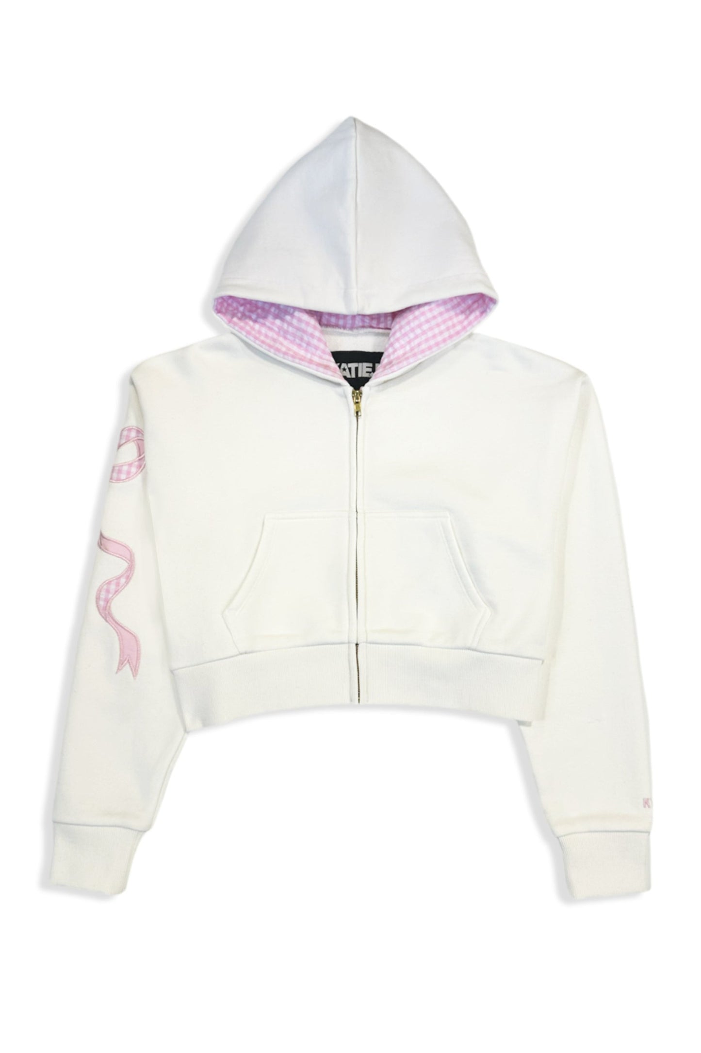 JUNIOR DYLAN BOW APPLIQUE ZIP HOODIE