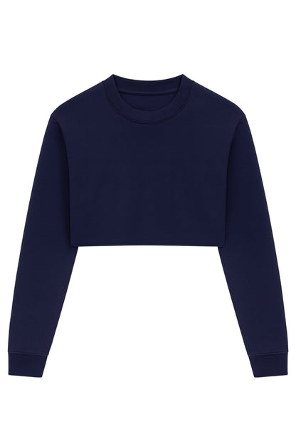 JUNIOR DYLAN SUPER CROP CREW SWEATSHIRT