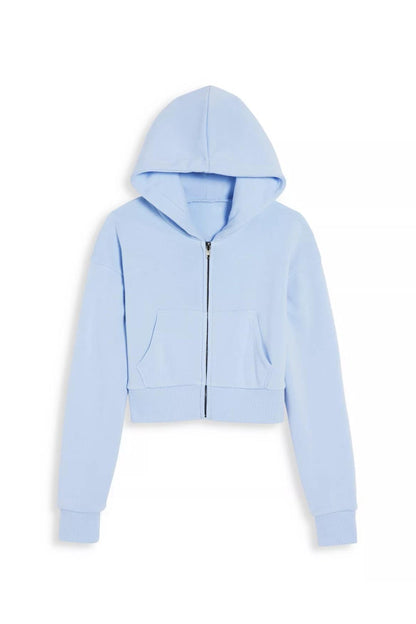 JUNIOR DYLAN ZIP CROP HOODIE