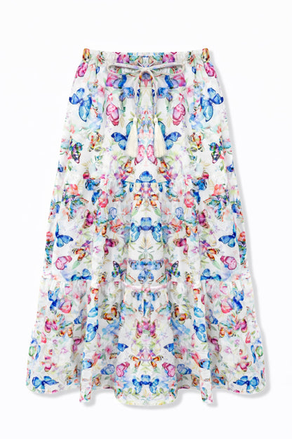 TWEEN ESME PRINTED TIERED MAXI SKIRT - FINAL SALE
