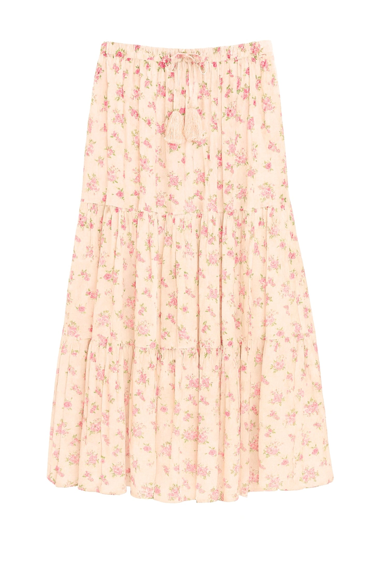 JUNIOR ESME PRINTED TIERED MAXI SKIRT