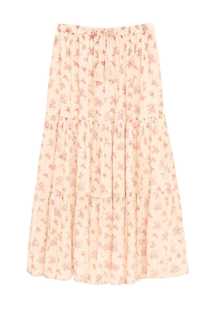 JUNIOR ESME PRINTED TIERED MAXI SKIRT