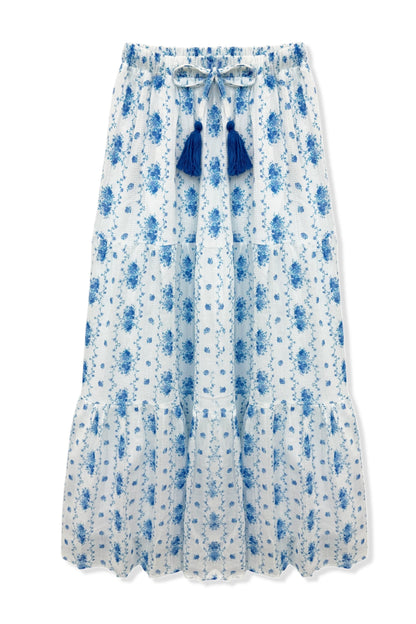 TWEEN ESME PRINTED TIERED MAXI SKIRT - FINAL SALE