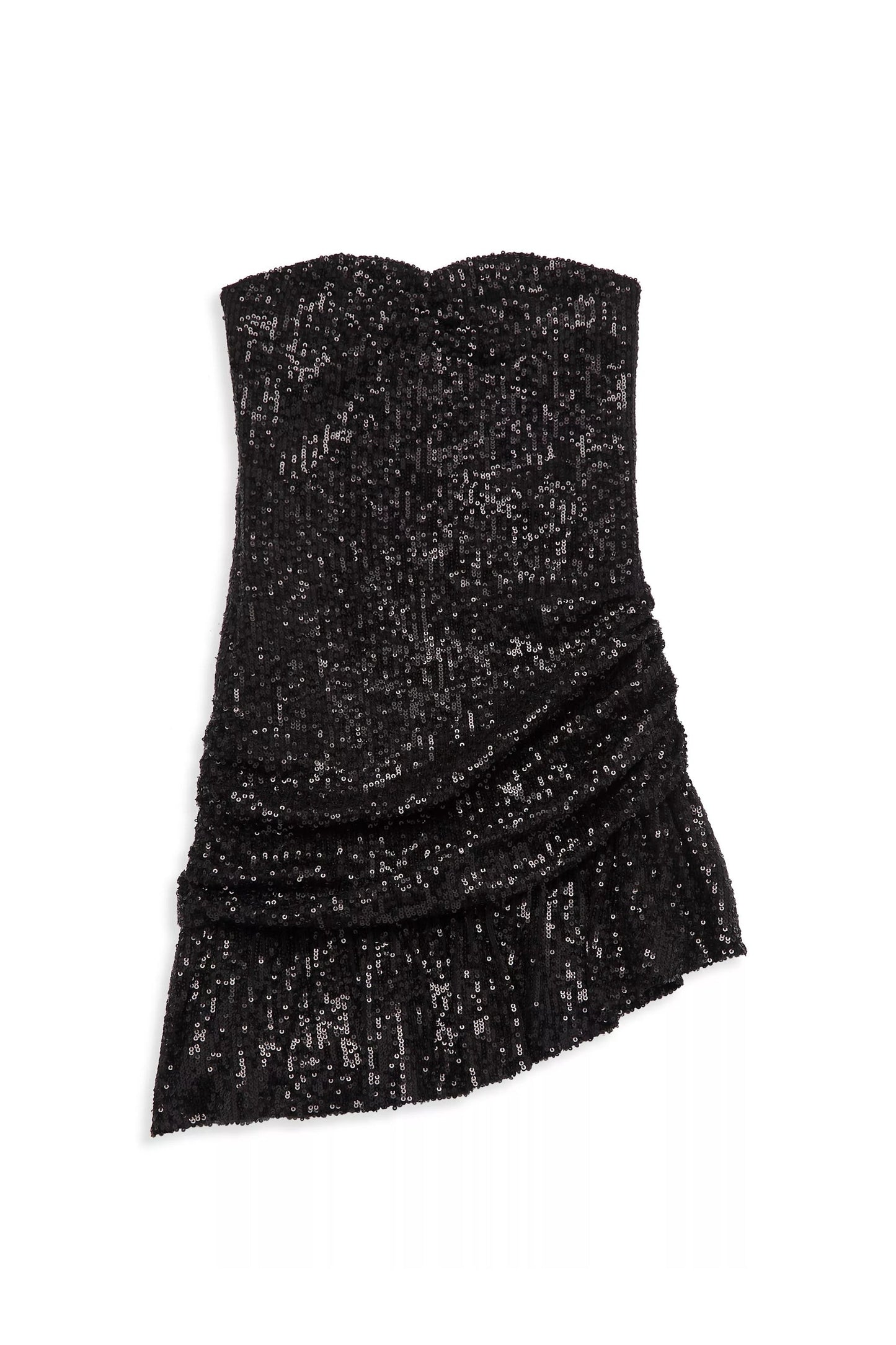 TWEEN ESTELLE ASYMMETRICAL STRAPLESS SEQUIN DRESS