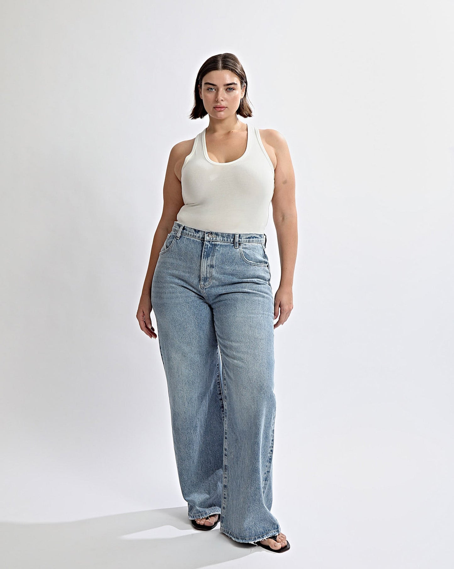 Harley High Rise Jeans Mid Blue