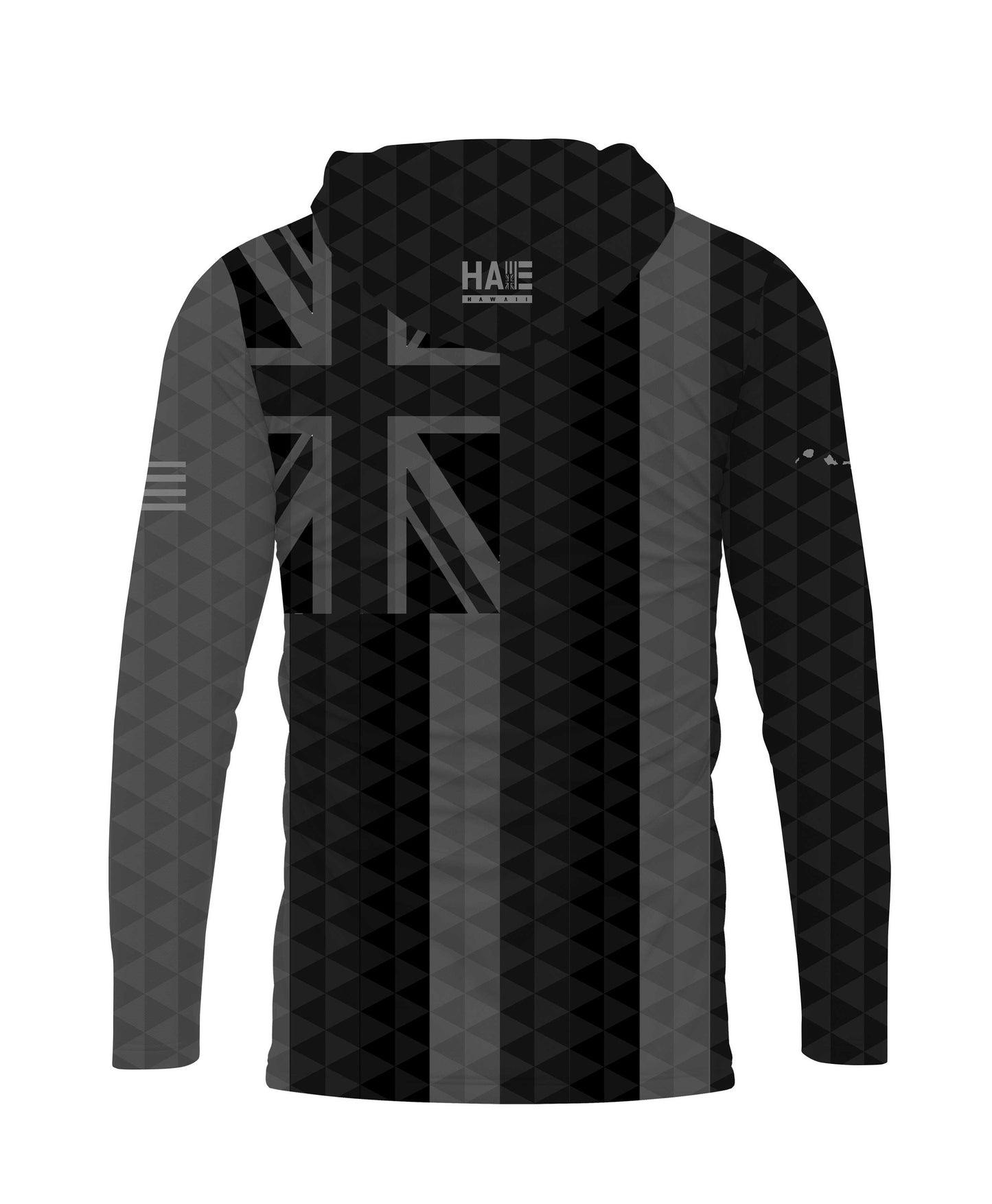 Hae Hawaii Hooded Long Sleeve Drifit Black on Black