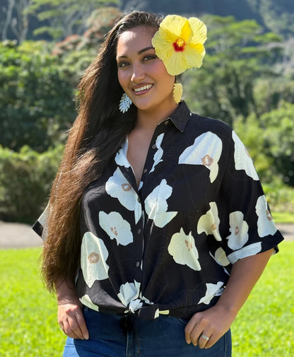 Hau Wailea Blouse Konane