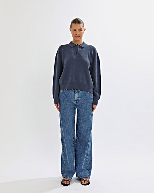 Henri Knit Jersey Navy