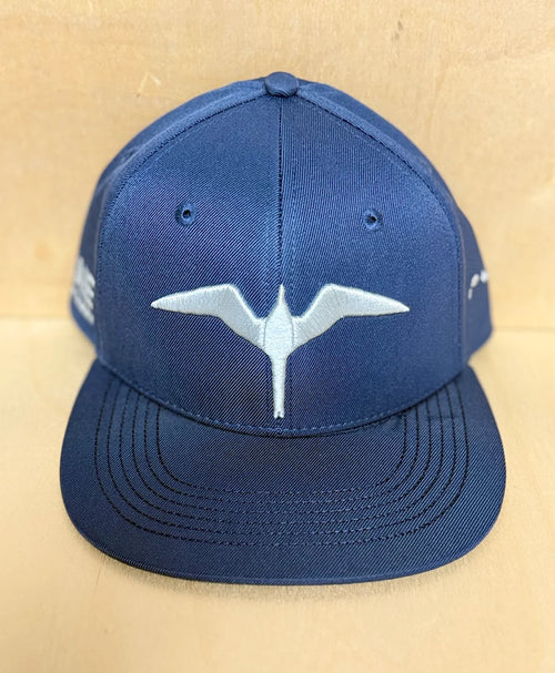 Iwa 3D Puff Snapback White on Navy