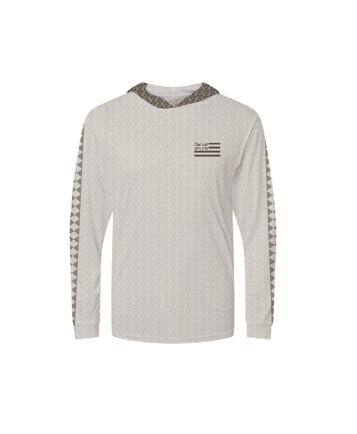 'Iwa Triangles Youth Hooded Long Sleeve Drifit Sandy