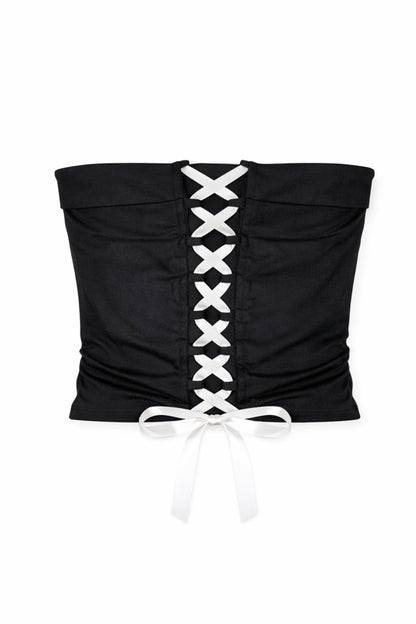 TWEEN JAYNA LACE UP BACK TUBE TOP