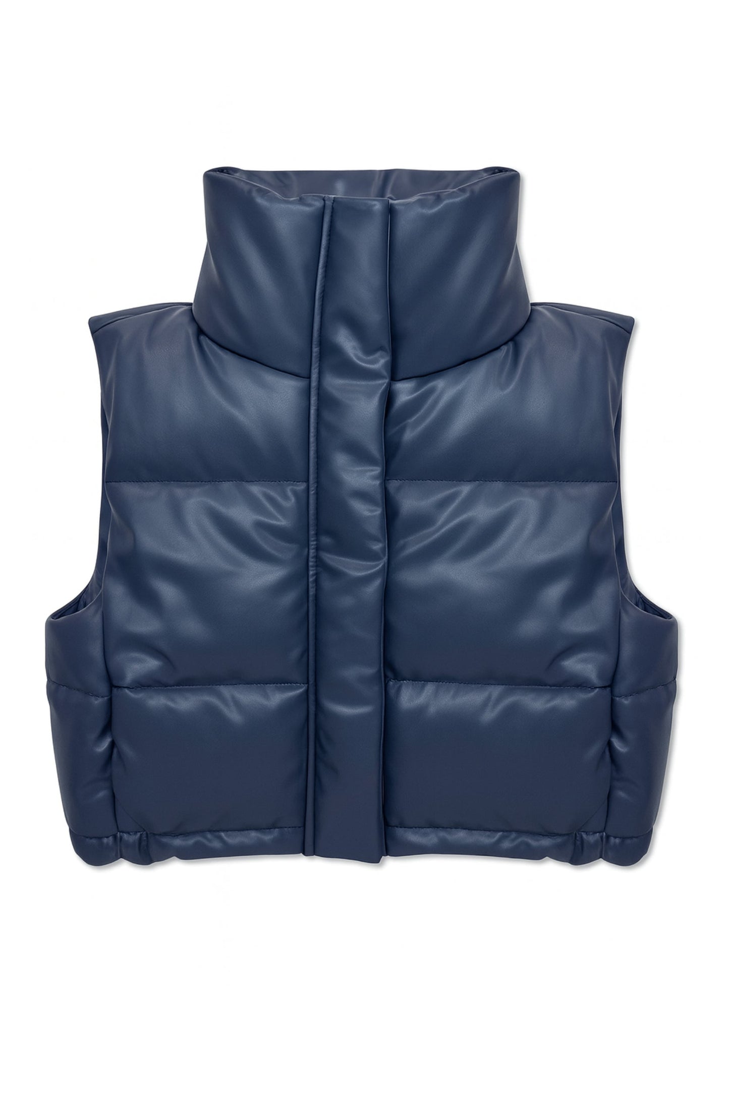 JUNIOR JENNY FAUX LEATHER PUFFER VEST