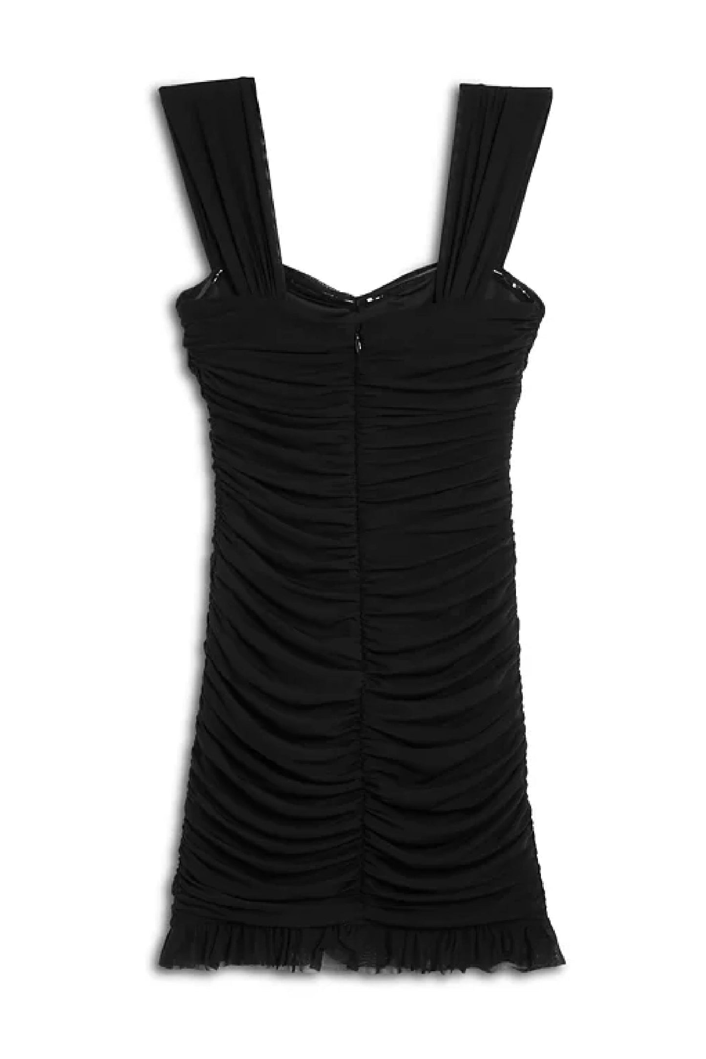 JUNIOR JOEY SOLID SWEETHEART MESH DRESS