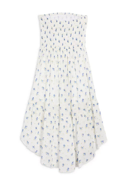 TWEEN JULIET SMOCKED BODICE HI-LOW DRESS