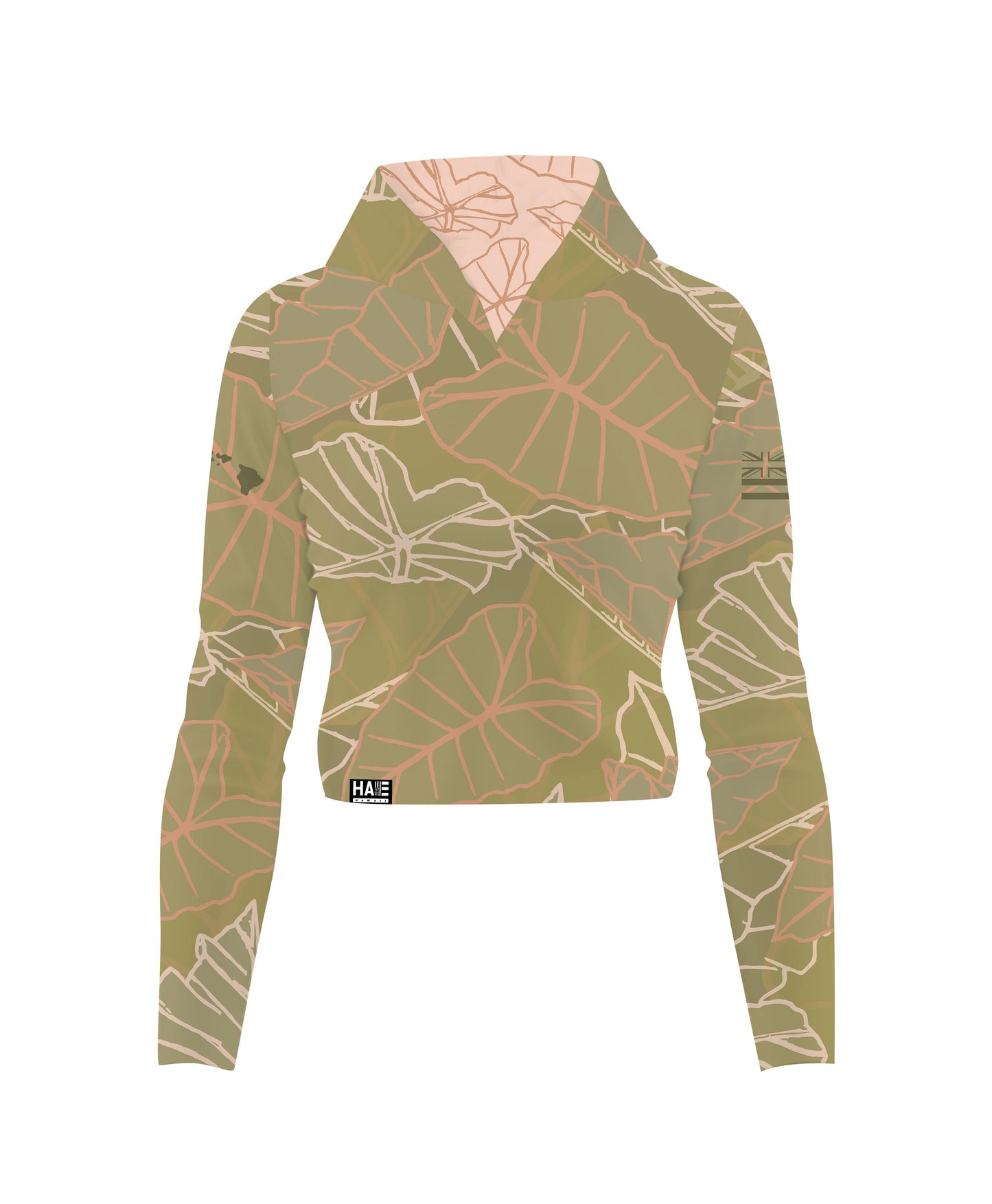 Kalo V-Neck Hooded Crop Longsleeve Drifit Taupe