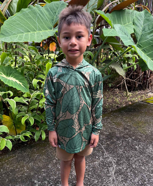Kalo Patch Brown Toddler Hooded Longsleeve Drifit