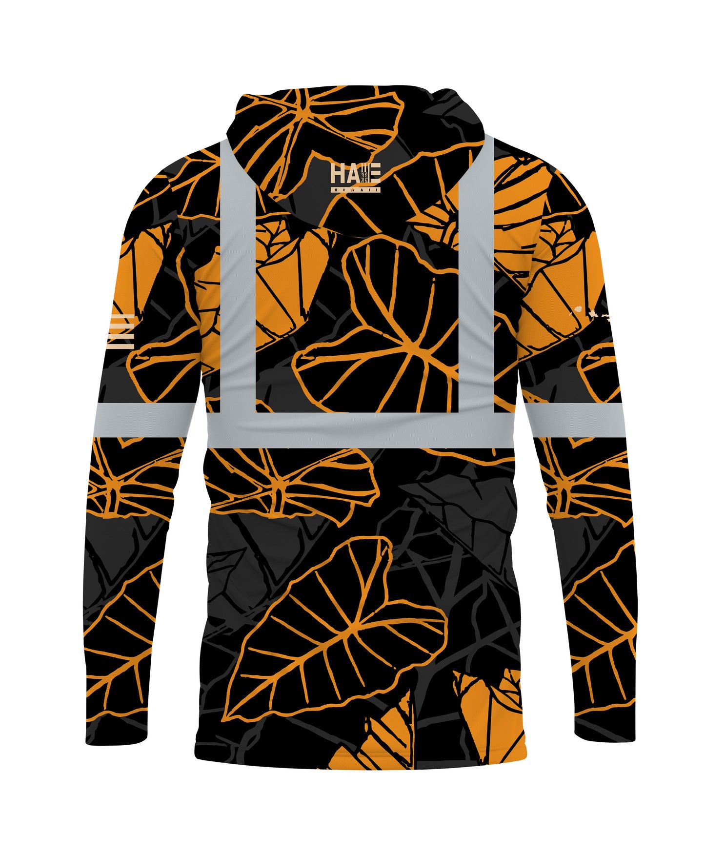 Kalo Reflective Hooded Longsleeve Drifit Black Orange