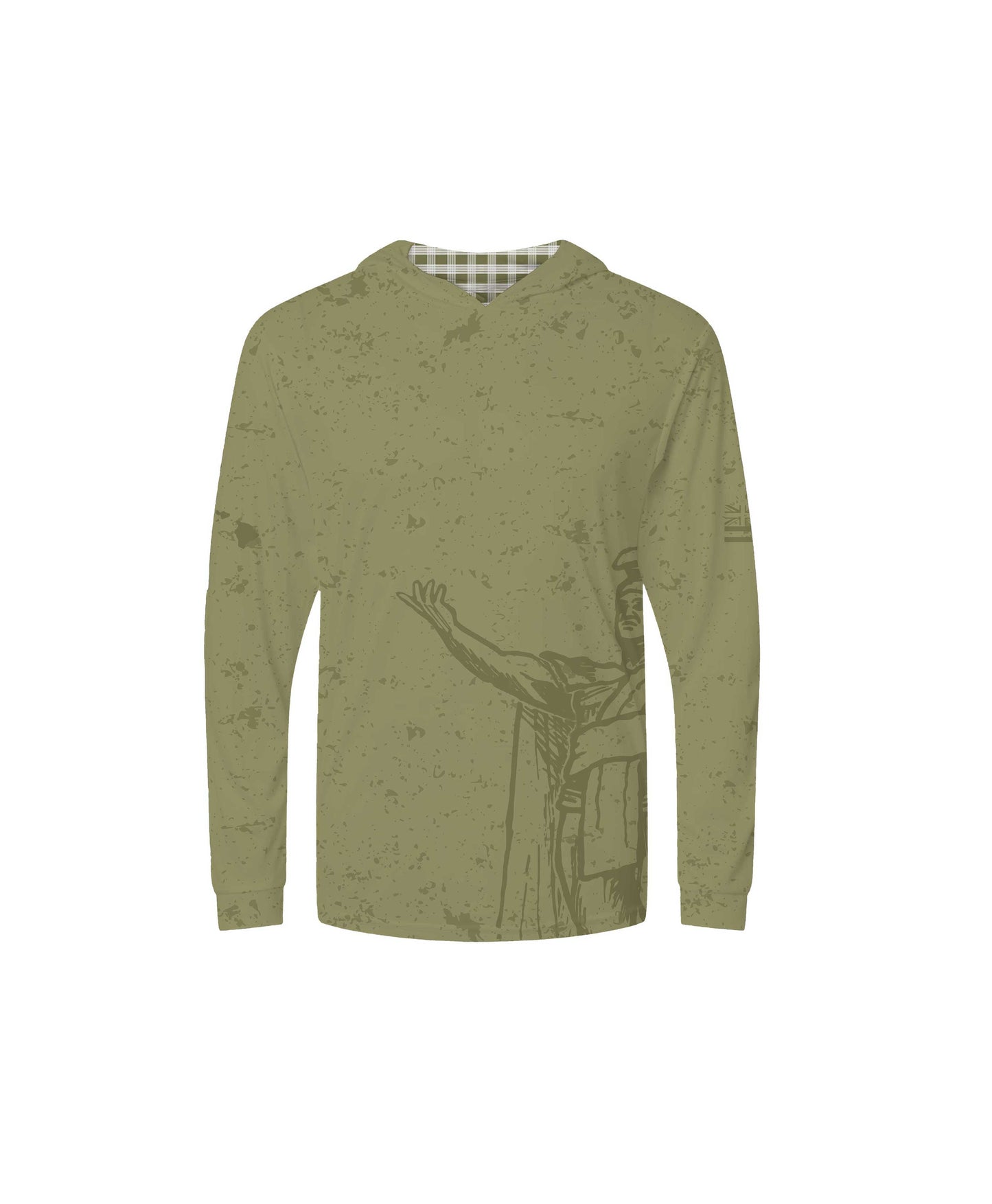 Kamehameha Youth Hooded Longsleeve Drifit Olive