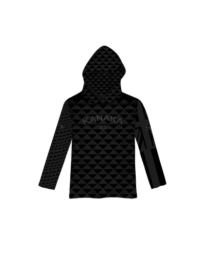 Kanaka Arch Black on Gray Toddler Hooded Long Sleeve Drifit
