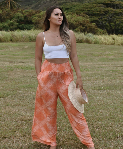 Kapa Kuiki Wāhine Palazzo Pants in POG