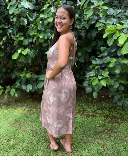 Kupulau Midi Dress 'Ōhi'a Lehua