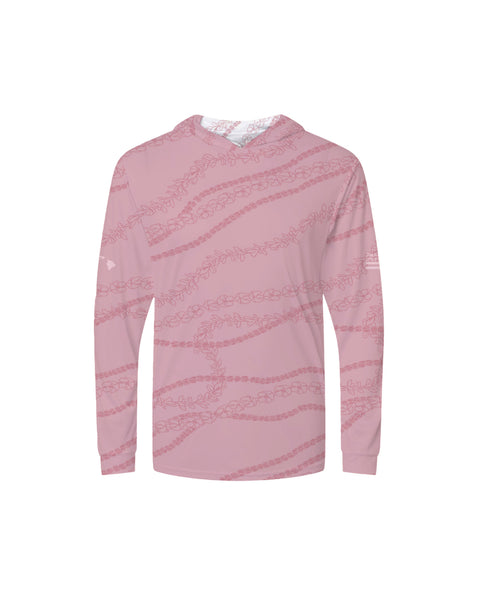 Kuulei Youth V-Neck Hooded Longsleeve Drifit Desert Pink